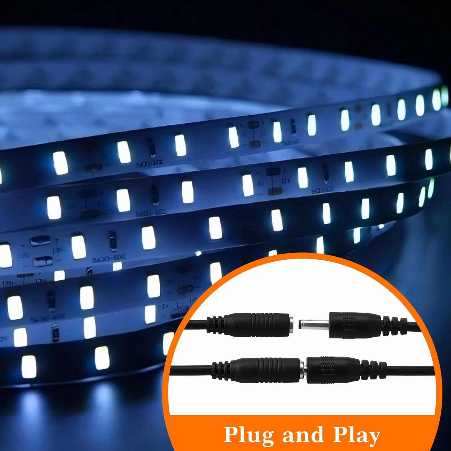 2 Sztuk 1m 22 AWG 3.5x1.35 mm 24V 12V Przedłużacz Zasilania DC, Przedłużacz z Wtyczką Męską do żEńSkiej DC, do Taśm LED, Kamer Monitorujących, Czarny