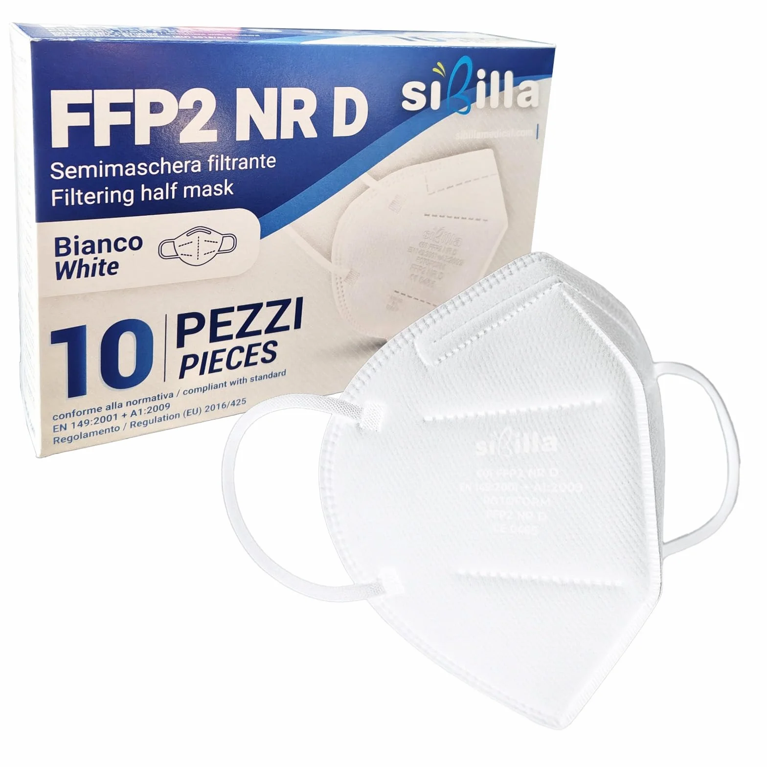 20 masek FFP2 z certyfikatem CE PFE ≥94% | Maska FFP2 z certyfikatem CE dla dorosłych, indywidualnie uszczelniona |... (biała)